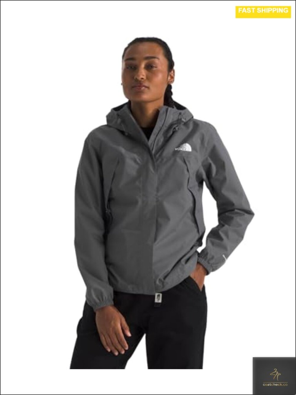 Women's Waterproof Breathable Rain Jacket Seam-Sealed Recycled Polyester Shell